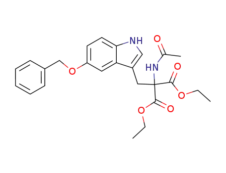 2-アセチルアミノ-2-(5-ベンジルオキシ-1H-インドール-3-イルメチル)マロン酸ジエチル
