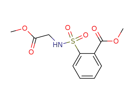 Molecular Structure of 76508-33-3 (Benzoic acid, 2-[[(2-methoxy-2-oxoethyl)amino]sulfonyl]-, methyl ester)