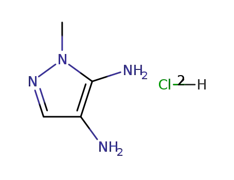 Molecular Structure of 21616-59-1 (4,5-DIAMINO-1-METHYLPYRAZOLE HCL)