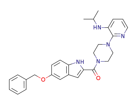 Piperazine,
1-[3-[(1-methylethyl)amino]-2-pyridinyl]-4-[[5-(phenylmethoxy)-1H-indol-
2-yl]carbonyl]-