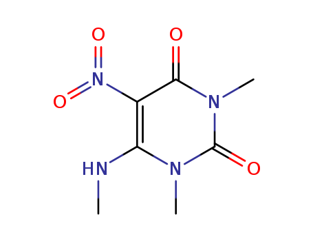 2,4(1H,3H)-Pyrimidinedione,1,3-dimethyl-6-(methylamino)-5-nitro- cas  13992-53-5