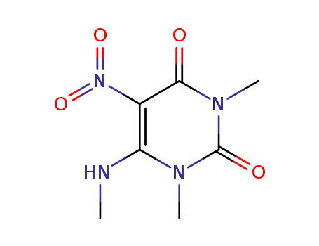 2,4(1H,3H)-Pyrimidinedione,1,3-dimethyl-6-(methylamino)-5-nitro- cas  13992-53-5