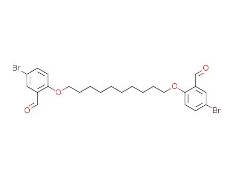 Molecular Structure of 540741-71-7 (Benzaldehyde, 2,2'-[1,10-decanediylbis(oxy)]bis[5-bromo-)