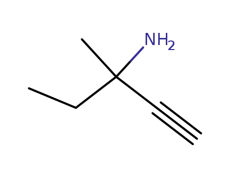 Molecular Structure of 18369-96-5 (3-methylpent-1-yn-3-amine)