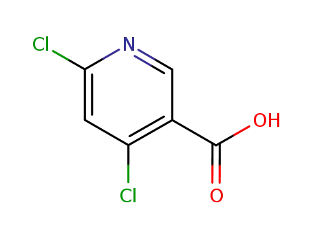 Molecular Structure of 73027-79-9 (4,6-Dichloronicotinic acid)