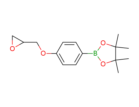 Molecular Structure of 664991-83-7 (4,4,5,5-TETRAMETHYL-2-(4-(OXIRAN-2-YLMETHOXY)PHENYL)-1,3,2-DIOXABOROLANE)