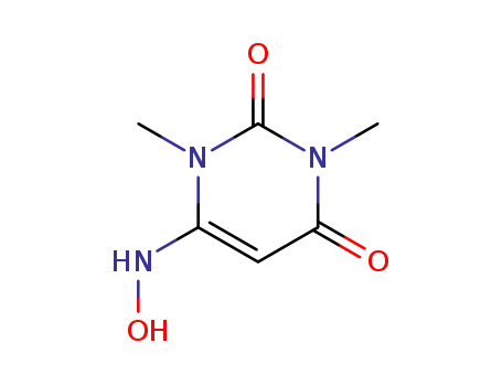 Molecular Structure of 42963-41-7 (2,4(1H,3H)-Pyrimidinedione, 6-(hydroxyamino)-1,3-dimethyl-)