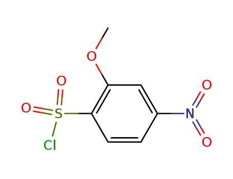 Molecular Structure of 21320-91-2 (2-Methoxy-4-nitrobenzenesulfonyl chloride)