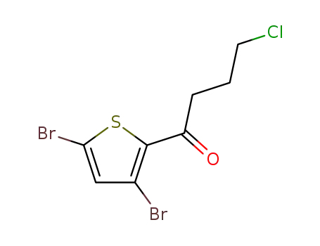 Molecular Structure of 80775-54-8 (1-Butanone, 4-chloro-1-(3,5-dibromo-2-thienyl)-)