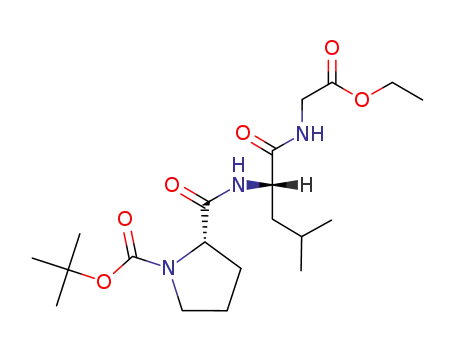 Molecular Structure of 57294-27-6 (Glycine, N-[N-[1-[(1,1-dimethylethoxy)carbonyl]-L-prolyl]-L-leucyl]-, ethyl
ester)