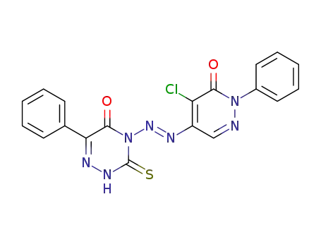 1,2,4-Triazin-5(2H)-one,
4-[(5-chloro-1,6-dihydro-6-oxo-1-phenyl-4-pyridazinyl)azo]-3,4-dihydro-
6-phenyl-3-thioxo-