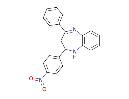 Molecular Structure of 75220-79-0 (1H-1,5-Benzodiazepine, 2,3-dihydro-2-(4-nitrophenyl)-4-phenyl-)