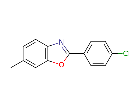 Molecular Structure of 16155-97-8 (Benzoxazole, 2-(4-chlorophenyl)-6-methyl-)