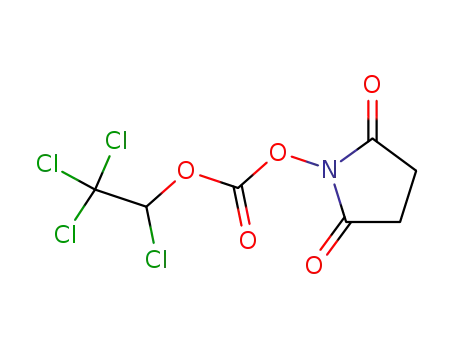 Molecular Structure of 107960-02-1 (N-(1,2,2,2-TETRACHLOROETHOXYCARBONYLOXY)SUCCINIMIDE)