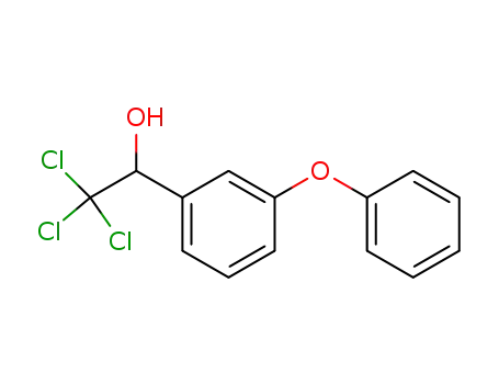 Molecular Structure of 108004-73-5 (Benzenemethanol, 3-phenoxy-a-(trichloromethyl)-)