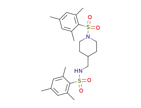 Molecular Structure of 165288-17-5 (Benzenesulfonamide,
2,4,6-trimethyl-N-[[1-[(2,4,6-trimethylphenyl)sulfonyl]-4-piperidinyl]methyl
]-)
