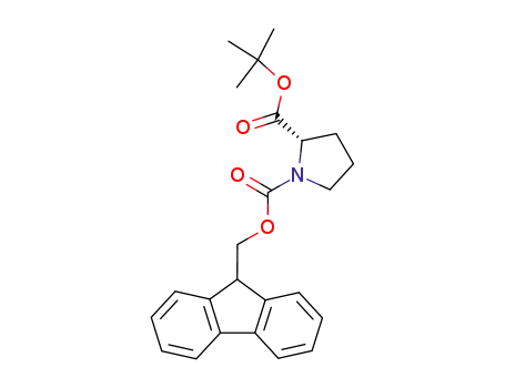 Molecular Structure of 129472-19-1 (1,2-Pyrrolidinedicarboxylic acid, 2-(1,1-dimethylethyl)
1-(9H-fluoren-9-ylmethyl) ester, (2S)-)