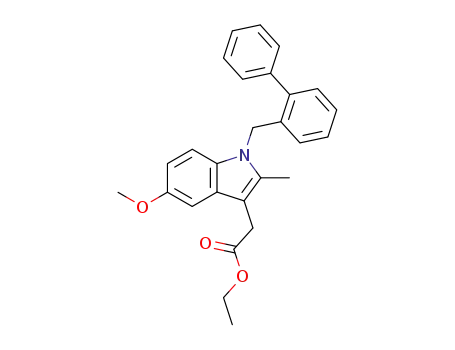 1H-Indole-3-acetic acid,
1-([1,1'-biphenyl]-2-ylmethyl)-5-methoxy-2-methyl-, ethyl ester