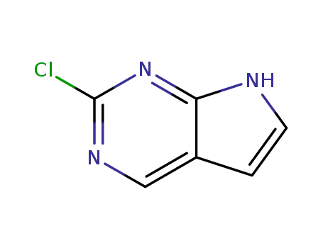 Molecular Structure of 335654-06-3 (2-CHLORO-7H-PYRROLO[2,3-D]PYRIMIDINE)