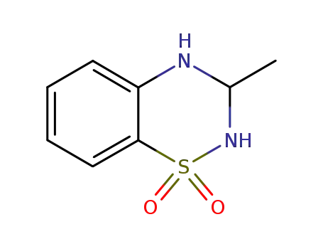 Molecular Structure of 360-80-5 (2H-1,2,4-Benzothiadiazine, 3,4-dihydro-3-methyl-, 1,1-dioxide)