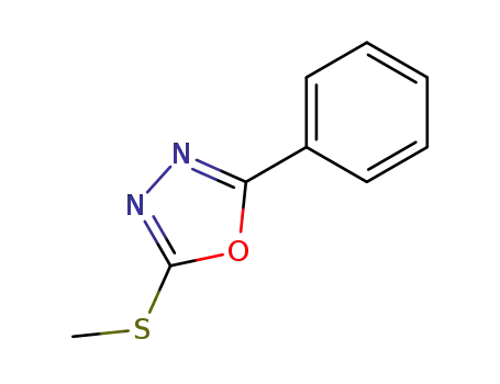 Molecular Structure of 23288-88-2 (2-(methylthio)-5-phenyl-1,3,4-oxadiazole)