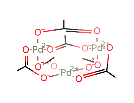 Molecular Structure of 53189-26-7 (hexakis[mu-(acetato-O:O')]tripalladium)