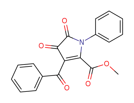 1H-Pyrrole-2-carboxylic acid,
3-benzoyl-4,5-dihydro-4,5-dioxo-1-phenyl-, methyl ester
