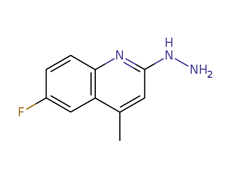 Molecular Structure of 108099-80-5 (2(1H)-Quinolinone,6-fluoro-4-methyl-,hydrazone(9CI))
