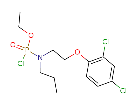 Molecular Structure of 98156-24-2 (Phosphoramidochloridic acid, [2-(2,4-dichlorophenoxy)ethyl]propyl-,
ethyl ester)