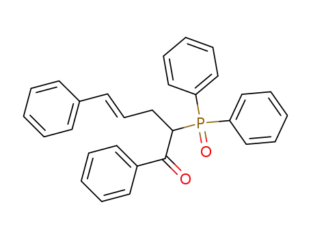 Molecular Structure of 821770-26-7 (4-Penten-1-one, 2-(diphenylphosphinyl)-1,5-diphenyl-, (4E)-)