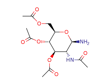 Molecular Structure of 4515-24-6 (2-ACETAMIDO-2-DEOXY-3,4,6-TRI-O-ACETYL-BETA-D-GLUCOPYRANOSYLAMINE)