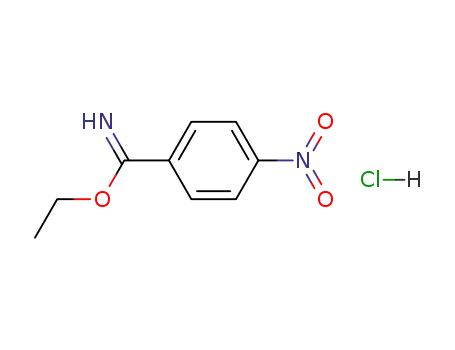 Molecular Structure of 40546-45-0 (ethyl 4-nitrobenzenecarboximidoate hydrochloride (1:1))