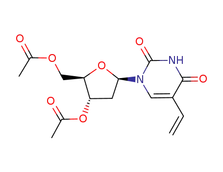 Molecular Structure of 84574-82-3 (Uridine, 2'-deoxy-5-ethenyl-, 3',5'-diacetate)