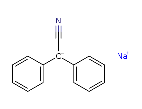 Benzeneacetonitrile, a-phenyl-, ion(1-), sodium