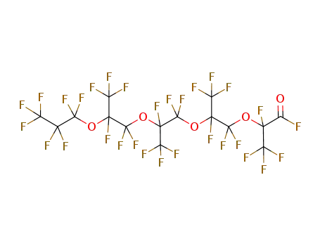 Molecular Structure of 34761-47-2 (PERFLUORO-2,5,8,11-TETRAMETHYL-3,6,9,12-TETRAOXAPENTADECANOYL FLUORIDE)