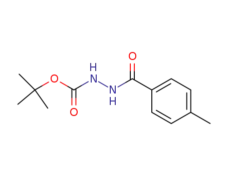 Molecular Structure of 820209-69-6 (Hydrazinecarboxylic acid, 2-(4-methylbenzoyl)-, 1,1-dimethylethyl ester)