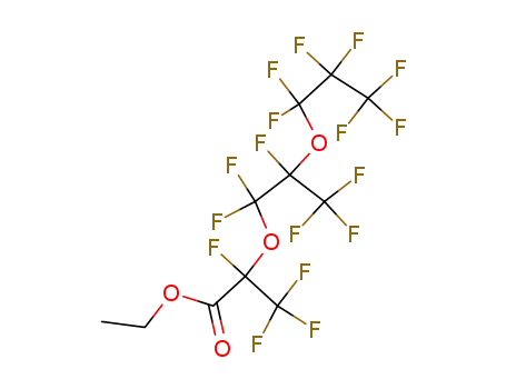 Molecular Structure of 76145-88-5 (2-[3-(Trifluoromethyl)decafluoro-1,4-dioxaheptan-1-yl]-2,3,3,3-tetrafluoropropionic acid ethyl ester)