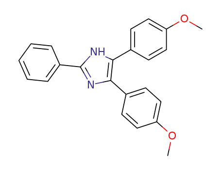 Molecular Structure of 7044-99-7 (4,5-bis(4-methoxyphenyl)-2-phenyl-1H-imidazole)