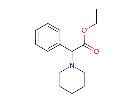 Molecular Structure of 7550-06-3 (ETHYL 2-PHENYL-2-PIPERIDINOACETATE)