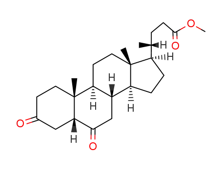 Molecular Structure of 1175-04-8 (3,6-Dioxo-5β-24-cholanoic acid methyl ester)