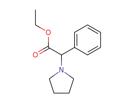 Molecular Structure of 22083-21-2 (PHENYL-PYRROLIDIN-1-YL-ACETIC ACID ETHYL ESTER)