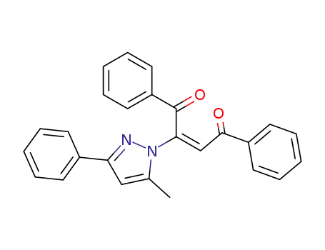 Molecular Structure of 92670-68-3 (2-Butene-1,4-dione,
2-(5-methyl-3-phenyl-1H-pyrazol-1-yl)-1,4-diphenyl-, (Z)-)