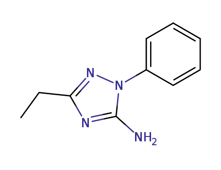 Molecular Structure of 68557-25-5 (1H-1,2,4-Triazol-5-amine, 3-ethyl-1-phenyl-)
