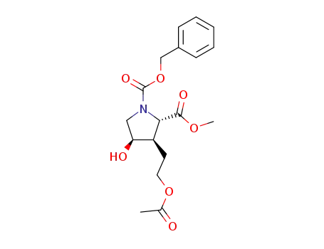 1,2-Pyrrolidinedicarboxylic acid, 3-[2-(acetyloxy)ethyl]-4-hydroxy-,
2-methyl 1-(phenylmethyl) ester, (2S,3R,4R)-