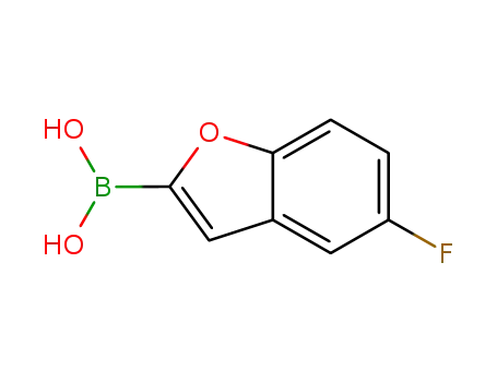 Molecular Structure of 473416-33-0 ((5-Fluorobenzofuran-2-yl)boronic acid)