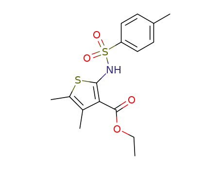 Ethyl 4,5-dimethyl-2-(((4-methylphenyl)sulfonyl)amino)-3-thiophenecarboxylate cas  53976-12-8