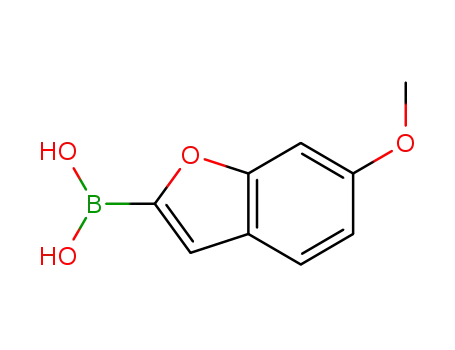 Molecular Structure of 952737-54-1 (6-methoxybenzofuran-2-ylboronic acid)