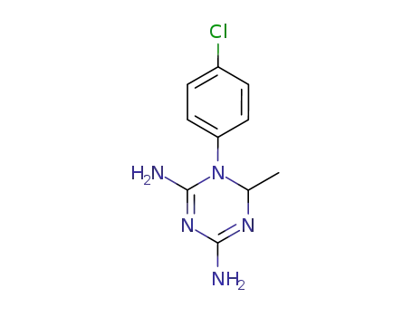 Molecular Structure of 30805-24-4 (1-(4-chlorophenyl)-6-methyl-1,6-dihydro-1,3,5-triazine-2,4-diamine)