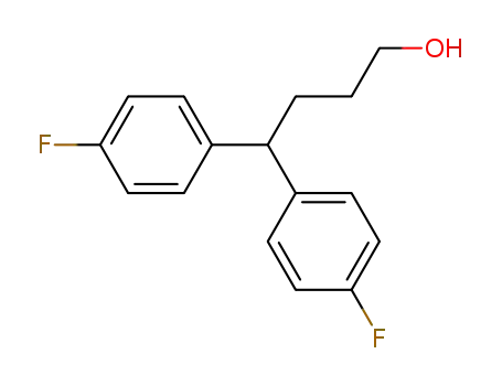 Molecular Structure of 50337-85-4 (4,4-bis(4-fluorophenyl)butan-1-ol)