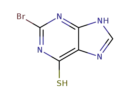 Molecular Structure of 139244-00-1 (2-bromo-6-mercaptopurine)